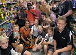 Filming in Woolworths
