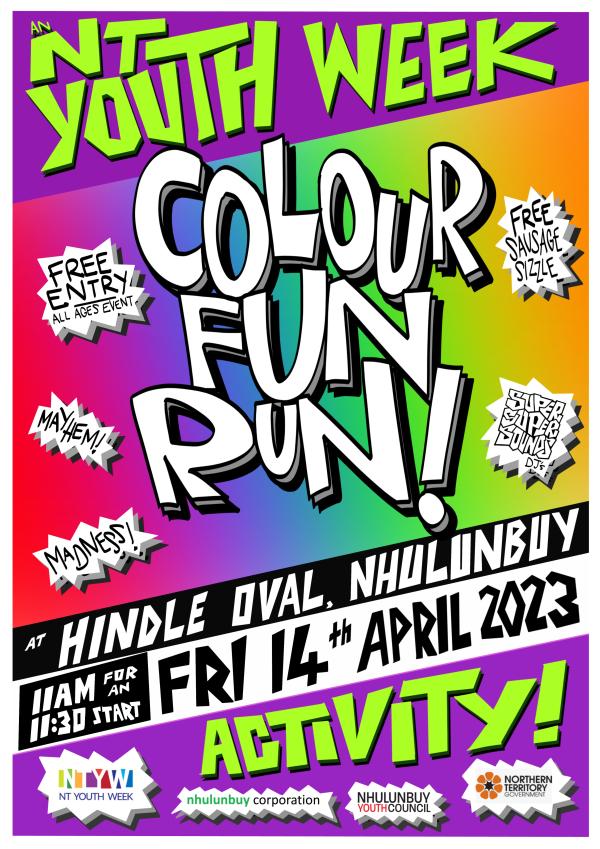 April 2023 Youth Week Colour Run Poster