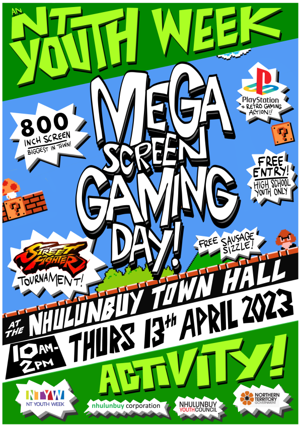 April 2023 Youth Week Gaming Day Poster