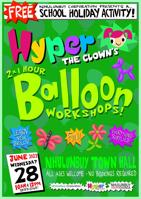 Hyper the Clown - Balloon Workshops - poster