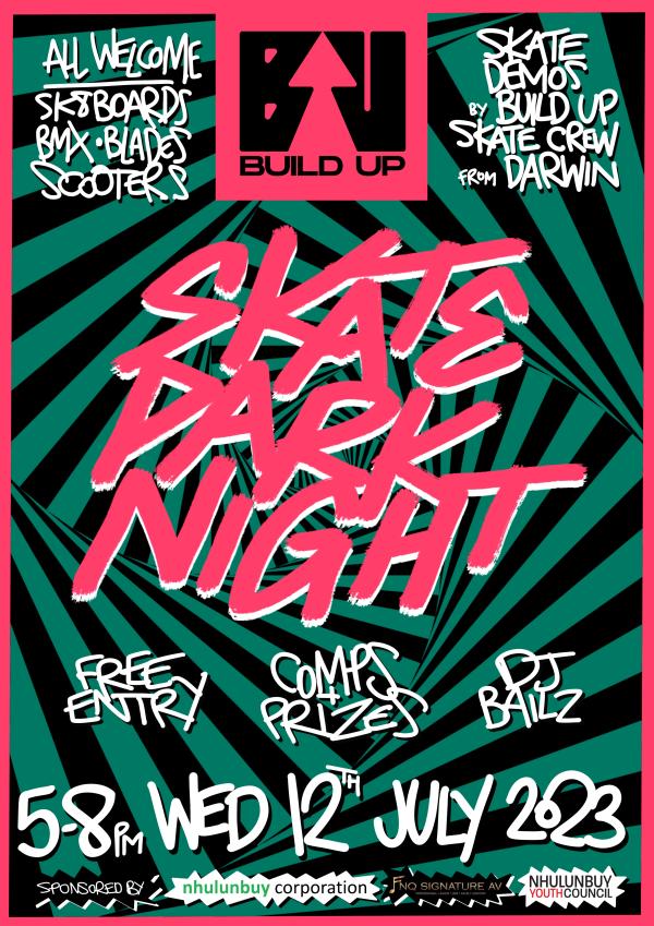July 2023 Skate Park Night - Updated poster
